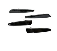 XVGUOYAN Wing Side Turn Light For Chevrolet For Corvette C6 2005-2013 Full LED Side Marker Light Front Rear Amber Red Auto Turn Signal Lamp 12V(Smoked Black-4pcs)