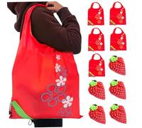 XVHOAB 10Pcs Foldable Shopping Bag, Creative Portable Polyester Shopping Bags, Reusable Shopping Bag, Lightweight Tote Bag with Drawstring for Shopping Shopping Bags