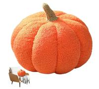 XVHOAB 1PC Pumpkin Pillow 9" 3D Simulated Plush Pumpkin Throw Pillow Soft Cute Fall Decor for Bedroom Thanksgiving Halloween Sofa Couch, Orange