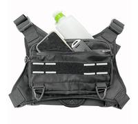XVHOAB Chest Bag Multi-pocket Running Vest Waterproof Zipper Closure Chest Pack with 2 Hooks Adjustable Breathable Lightweight Running Hydration Vest for Men Women