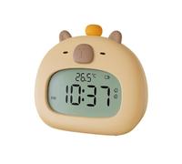 XVHOAB Kids Alarm Clock Rechargable Capybara Night Light Animal Shaped Cute Alarm Clock Intelligently Controlled Kids Digital Multipurpose Ok to Wake for Toddlers Boys Girls ..