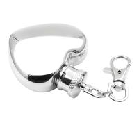 XVHOAB Mini Flask, 30ml Stainless Steel Hip Flask, Heart Shaped Mini Flasks with Ring, Portable Flask Alcohol for Women and Men Mini Flask