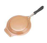 XVHOAB Pancake Maker Double-Sided Easy Flip Pancake Pan with Ergonomic Handle Non-Stick Gold Omelette Maker Easy Wash 8x16in Crepe Kitchen Accessories