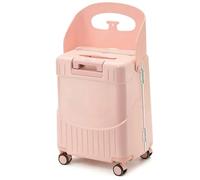 XVHOAB Ride On Suitcase for Kids 20- Inch Lockable Carry- on Suitcase With Seat & 4- Spinner Wheels Compartmental Heavy-Duty Luggage With Tie Tod & Bag Hooks for Travel, Going Out (Style 2)..