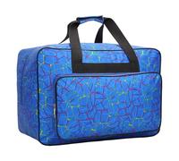 XVHOAB Sewing Machine Bag Large Capacity Blue Sewing Machine Case with Handle Zippered Nylon Multi-Purpose Carrying Case for Boarding School, Travel