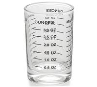 XVHOAB Shot Glass Measuring Cup 0.09L/3oz Transparent Small Measuring Cup with Dual Scales & Thick Bottom Glass Measuring Cup for Coffee Baking Juice Liquor Household UseSmall