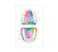 XVHOGAS Anatomical Diagram of The Tooth Canvas Poster Wall Art Decor Print Picture Paintings for Living Room Bedroom Decoration 20x30inch(50x75cm)