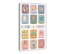 XVHOGAS Children's Mindfulness And Affirmation - Calming Corner Poster 4(1) Canvas Poster Bedroom Decor Landscape Office Room Decor Gift 16x24inch(40x60cm)