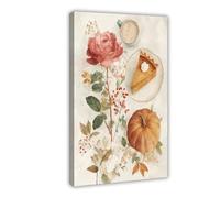XVHOGAS Fall Thanksgiving Kitchen Prints Canvas Poster Bedroom Decor Landscape Office Room Decor Gift 08x12inch(20x30cm)