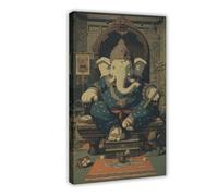 XVHOGAS Ganesha, The Remover of Obstacles - Hindu Pantheon Canvas Poster Bedroom Decor Landscape Office Room Decor Gift 12x18inch(30x45cm)