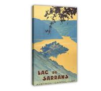 XVHOGAS Lac De Sarrans 1935 Vintage Poster Canvas Poster Wall Art Decor Print Picture Paintings for Living Room Bedroom Decoration 08x12inch(20x30cm)