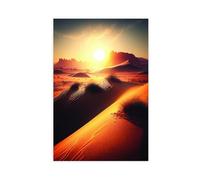 XVHOGAS Minimalist Desert Sunset Landscape Travel Poster 5 Canvas Poster Bedroom Decor Landscape Office Room Decor Gift 12x18inch(30x45cm)