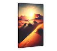 XVHOGAS Minimalist Desert Sunset Landscape Travel Poster 5 Canvas Poster Wall Art Decor Print Picture Paintings for Living Room Bedroom Decoration 20x30inch(50x75cm)