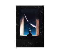 XVHOGAS Retro-futuristic Space Art - Children Gazing at The Universe Canvas Poster Bedroom Decor Landscape Office Room Decor Gift 16x24inch(40x60cm)