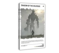 XVHOGAS Shadow of The Colossus Game Poster Canvas Poster Bedroom Decor Landscape Office Room Decor Gift 12x18inch(30x45cm)