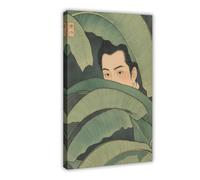 XVHOGAS The Hidden Man- Japanese Retro Art Canvas Poster Wall Art Decor Print Picture Paintings for Living Room Bedroom Decoration 24x36inch(60x90cm)