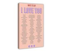 XVHOGAS Ways to Say I Love You Love Quotes Canvas Poster Bedroom Decor Landscape Office Room Decor Gift 24x36inch(60x90cm)