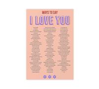 XVHOGAS Ways to Say I Love You Love Quotes Canvas Poster Wall Art Decor Print Picture Paintings for Living Room Bedroom Decoration 16x24inch(40x60cm)