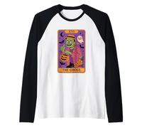 XVI The Ghoul Tarot Card Trick Or Treat Raglan Baseball Tee
