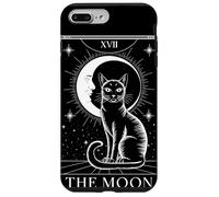 XVII The Moon Tarot Card Cat Crescent Moon Mystical Case for iPhone 7 Plus/8 Plus