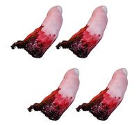 Xvilmaun 4 Pieces Halloween Realistic Severed Fingers - Bloody FakeFingers - BrokenFingers Props - Halloweens Fancy Dress Accessory | For Enhancing The HalloweenAtmosphere