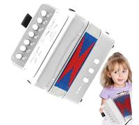 Xvilmaun Accordian Musical Instruments - Musical Toy Accordion for Kids - Portable 7 Keys Button Small Accordion for Beginners, Boys And Girls Age 3+, Birthday