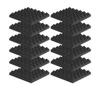 Xvilmaun Acoustic Foam Panels, Fire-Resistant Acoustic Panels, Studio Foam Wall - Noise Reducing Wall Panels, Foam Panels for Walls, Professional 12-Piece Set, 11.81 x 11.81 x 1.97 Inches
