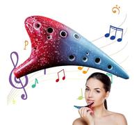 Xvilmaun Ceramic , Instrument - Alto C Ceramic Colourful 12 Hole Classic Alto C Ceramic Instrument, Colourful for Children, Beginners, Pointed