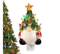 Xvilmaun Christmas Tree Gnome, GNOME LED Christmas Lights, Resin Desk Night Light, Cute Table Decorations, Multicolour Festival for Windowsill, Dorm Room