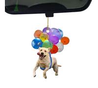 Xvilmaun Colorful Balloon Car Pendant, Dog Balloon Rearview Pendant, Cute and Funny Balloon Dog Hanger, Car Rearview Accessories