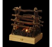 Xvilmaun Fire Lamp - Faux Fire Bonfire Lamp 3 Modes Adjustable - LED Fake Fire Pit Firewood Lamp, Small Electric Faux Fireplace Logs Night Lights for Christmas