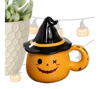 Xvilmaun Halloween Coffee Mug, Ceramic Ghost Mug, Reusable Drink Cups for Home Holiday Dorm Room Game Night College Kitchen Party Book Club Meetings