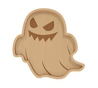 Xvilmaun Halloween Serving Tray, Halloween Plates for Serving Food | Ghost Skull Spider Web Mummy Serving Plate Tray | Charcuterie Wooden Boards Serving Bowl for Halloween Parties