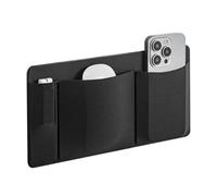 Xvilmaun Hard Drive Holder for Laptop - Adhesive Cables Mice Holder for Laptop | 3-Pocket Electronics Accessories Storage Sleeve for School Commuting College Students Teachers