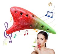 Xvilmaun Instrument 12 Hole 12 Hole Ceramic Alto C Ceramic Colourful 12 Hole Ceramic Musical Instrument Elegant Ceramic for Children and Beginners Pointed