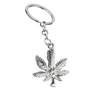 Xvilmaun Leaves Keyring, Maple Leaves Key Fob, Metal Key , Stylish Metal Maple Pendant Keyring for Women and Girls, Bag, silver, Siehe Beschreibung