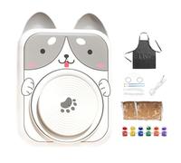 Xvilmaun Small Pottery Wheel USB 5V DC, Animal Pottery Training Wheel, Anti-Slip Art Tools for Shaping Sculpting Ceramics Clay Crafting Painting Carving