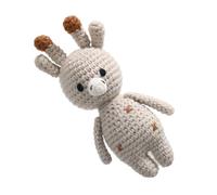 Xvilmaun Wooden Crochet Baby Rattle - Handmade Crochet Animal Rattle - Soothing Teether Toy, Easter Basket Stuffers, Stuffed Animals, Baby Shower Decor for Kids