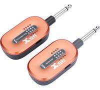 Xvive A58 Wireless Guitar System 5.8GHz Wireless Guitar Transmitter Receiver for Active or Passive Pickup Electric/Acoustic Bass Guitar, ORANGE