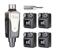 Xvive U4R4 Wireless in-Ear Monitor System 2.4GHz Professional IEM System, 1 Transmitter and 4 Beltpack Receiver for Studio, Band Rehearsal, Live Performance(U4R4)