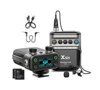 Xvive U5 Wireless Lavalier Microphone System 2.4 GHz Dual Channel with LV1 Lavalier Microphone for DSLR Camera, Camcorder, Recorder, Smartphone for Recording YouTube TikTok Vlogging