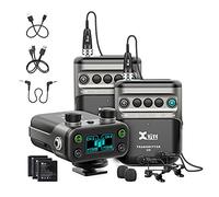 Xvive U5T2 Wireless Lavalier Microphone System for DSLR Cameras, Camcorders,with 2.4Ghz Dual-Channel, Noise Reduction, Mute,Hold Switch