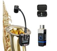 Xvive U7 Saxophone Microphone Wireless System 2.4 GHz Wireless Microphone for Saxophones, Trumpet, Trombone Brass Instruments
