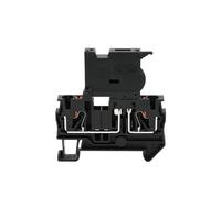 XVPTGKY 10Pcs PT 4-HESI 5X20 mm Fuse Modular Terminal Block Push-in Connectin 4mm Electric Cable 4 mm² NS35 Din Rail Connector PT4-HESI(Black,0.5A Fuse)