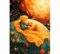 XvvwEndlessx Stamped Cross Stitch Kits DIY Counted Embroidery Needlepoint Kit Boy Gazing at The Stars at Night 3 Cross Stitch for Adults Beginners Crafts Home Decor 11CT：40×50Cm