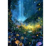 XvvwEndlessx Stamped Cross Stitch Kits DIY Counted Embroidery Needlepoint Kit Colorful Wildflower Meadow in The Forest 3 Cross Stitch for Adults Beginners Crafts Home Decor 11CT：40×50Cm