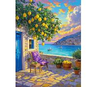XvvwEndlessx Stamped Cross Stitch Kits DIY Counted Embroidery Needlepoint Kit Romance and Tenderness at The Beach 2 Cross Stitch for Adults Beginners Crafts Home Decor 11CT：40×50Cm
