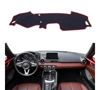 XVWTJZIA Fit for Mazda MX-5 2015-2020 Dashboard Cover Pad,Dash Cover Mat,Custom Polyester/Non-Slip/Red Edge