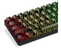 XVX Black Topographic Shine Through Keycaps, Backlit Gaming Keycap Set with OEM Profile, Side Printed Keyboard Key caps Suitable for 60% 65% 75% 80% 96%100% MX Switches Mechanical Keyboard