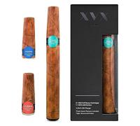 XVX E-Cigar Starter Kit - 3 Flavours: Cigar, Havana & Cuban - 2700 Puffs (≈900/Cartridge) - USB Type-A Rechargeable - Nicotine-Free, Odourless, Smoke-Free